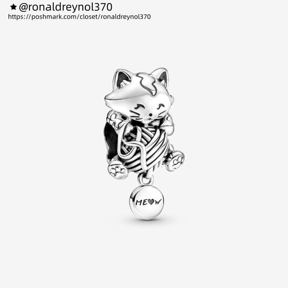 Pandora Kitten & Yarn Ball Charm - Picture 1 of 6